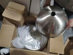 New Golden Lighting 3604 Pewter White Duncan 1-LIGHT 14"W Pendant B65. Fixed Price $74.99.