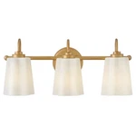 Lark Honey Light Medium Vanity, Distressed Brass/cased Opal - 85413DA. Fixed Price $187.00.