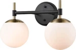 Millenium 30302-MB/MG 2-LIGHT Wall Mount Vanity, Matte Black. Fixed Price $45.99.