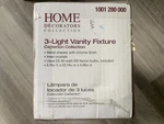 Home Decorators Carterton 3-LIGHT Xenon Chrome Vanity With Crystal Accents. Fixed Price $70.99.