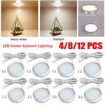 4/8/12PCS 12V Under Cabinet Led Puck For Kitchen Display Lighting. Fixed Price $51.79.