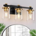 Lohas Led 3 Bathroom Vanity Light, Black And Gold Fixt.... Fixed Price $70.67.