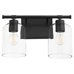 Quorum Tribute Light Vanity, Matte Black/clear 5374-2-59. Fixed Price $188.00.
