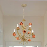 Crystorama Paris Flea Market 19" Wide Tulip Flower Chandelier. Fixed Price $358.40.