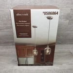 Allen + Roth Mini Pendant Brushed Nickel Finish Clear Glass Shade 0586864 - New. Fixed Price $39.00.