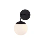 Fifth And Main Cresent 8" 1-LIGHT Matte Black Wall Sconce Frosted Glass Shade. Fixed Price $27.81.