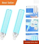 High-efficiency 2-PACK Uv-c Light Bulbs G23 Base Clear Illuminating Power. Fixed Price $23.99.