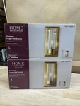2PK Home Decorators Closmere 1-LIGHT Brushed Gold Wall Sconce Clear Glass New. Fixed Price $35.99.