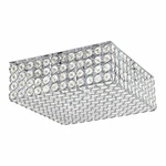 Kichler, 11.75" Chrome Modern Flush Mount Light Cut-glass Bead Square Shade. Fixed Price $78.00.