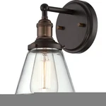 Nuvo Lighting Vintage Sconce With Clear Glass, Rustic Bronze 60-5512. Fixed Price $159.99.