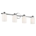 Kichler Shae 4 Light 31" Wall Mt Bath Arm, Chrome/cased Opal - 55203CH. Fixed Price $304.99.