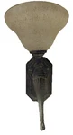 Antique Cambridge Art Deco Ivory Frosted Wall Fluted Sconce Light Not Tested. Fixed Price $31.95.
