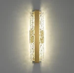 FAZIYO-9205-MODERN Crystal Wall SCONCE,18" Hardwired Lamp-gold, Dimmable. Fixed Price $39.93.