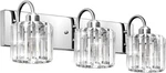 3-LIGHT Brushed Nickel Vanity Fixtures For Bathroom Over Mirror. Fixed Price $111.31.