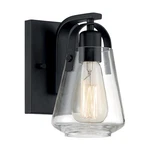 Nuvo Lighting Skybridge Wall Sconce, Clear Glass, Matte Black 60-7101. Fixed Price $89.99.