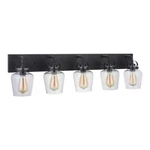 Craftmade Trystan Light Vanity, Flat Black/clear 53505-FB. Fixed Price $189.99.