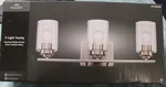 Belair Lighting Vanity Brushed Nickel/clearseeded Glass- CB-80523-BN. Fixed Price $38.95.