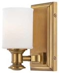 Minka Lavery 5171 Gold 1-LIGHT Bathroom Sconce From The Harbour Point Collection. Fixed Price $129.00.