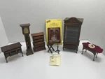 Vtg Doll House Furniture Mix Lot Sf Music Box Co Cabinet Chandelier G/f Clock. Fixed Price $77.97.