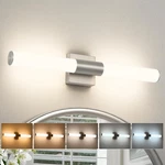 Brushed Nickel Bathroom Light Fixture 5CCT Dimmable 18W Led Vanity L.... Fixed Price $52.94.