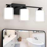 Quntis Black Bathroom Lighting Fixtures Over Mirror With 5 Color Modes, 3 Lig.... Fixed Price $125.04.