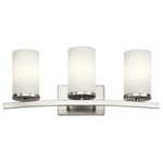 Kichler 45497 Nickel Crosby 3-LIGHT Bathroom Vanity. Fixed Price $174.97.