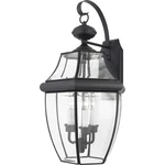 Quoizel NY8318 Black Newbury 3-LIGHT 23"H Outdoor Wall Sconce With Clear Glass. Fixed Price $185.59.