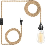 Huryee Plug Hanging Fixture, 15FT Pendant Lamp Lights Cord With Switch. Fixed Price $14.12.