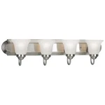 Progress Lighting 30" Brushed Nickel Vanity With Etched Glass P300075-009. Fixed Price $91.99.