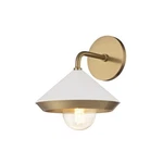 Mitzi Marnie 1-LIGHT Wall Sconce, Modern Light, White/ Aged Brass Finish. Fixed Price $92.42.