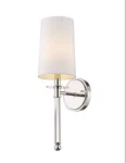 Z-lite 808-1S Mila 20" Tall Wall Sconce Polished Nickel. Fixed Price $77.87.