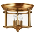3 Light Medium Flush Mount Traditional Style - 11.5 Inches Wide By 9.5. Fixed Price $449.00.