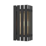 Livex Greenwich 10" 1-LT Outdoor Wall Lantern, 100W, Black/brass/clr 20752-04. Fixed Price $1259.96.