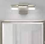 Home Decorators Vicino 2 Light Brushed Nickel Led Bathroom Vanity Bar. Fixed Price $23.99.