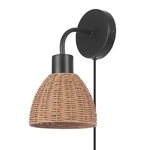 Globe Electric Briar 1-LIGHT Plug-in Or Hardwire Wall Sconce, Matte Black,. Fixed Price $42.20.