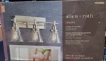 Allen + Roth Shiloh 3-LIGHT Vanity Bar Brushed Nickel Finish #2525804. Fixed Price $40.98.