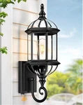 Vianis 22" Large Porch Outdoor Light, Black, Dusk To Dawn Lighting. Fixed Price $50.00.