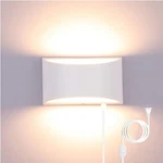 Lightess Plug Wall Sconces 12W Modern Led Dimmable Indoor Up Do.... Fixed Price $48.05.