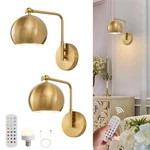 Gold Battery Operated Wall Sconces Set Of 2, Rechargeable Cordless Light.... Fixed Price $102.59.