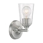 Nuvo Lighting Bransel Wall Sconce, Seeded, Brushed Nickel 60-7181. Fixed Price $65.99.