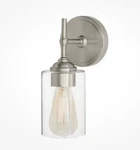 Home Decorators Ayelen 1-LIGHT Brushed Nickel Indoor Wall Sconce. Fixed Price $8.99.