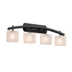 Justice Design Fusion Archway 4-LT Bath, Rect/ck/bk E26 FSN-8594-55-FRCR-MBLK. Fixed Price $530.00.