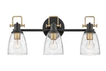 Hinkley Easton 51273BK Light Bath Sconce - Black With Brass Accents. Fixed Price $245.00.