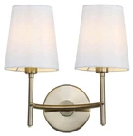 Safavieh SCN4033B Barrett Brass Gold 2-LIGHT Wall (led Bulbs Included) Sconce,. Fixed Price $119.67.