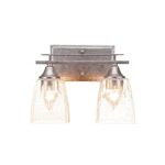 Toltec Uptowne Bath Bar, Dark Granite, 4.5" Clear Bubble Glass 132-AS-461. Fixed Price $171.60.