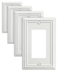 Zillsea 4-PACK Decorator Wall Plates Midsize White. Fixed Price $21.63.
