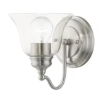 Livex Moreland Light Wall Sconce, Brushed Nickel/clear 16931-91. Fixed Price $74.96.