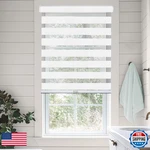 Chicology Zebra Blinds Cordless Window Shades Dual Layer Light Filtering Roller. Fixed Price $127.83.