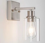 Emong Brushed Nickel Bathroom Fixtures, 1-LIGHT AM-70050-1-SN,. Fixed Price $39.99.