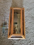 Lighting Wall Mount Cage Lamp Royal Oak Cognac Glass Sconce. Fixed Price $30.00.
